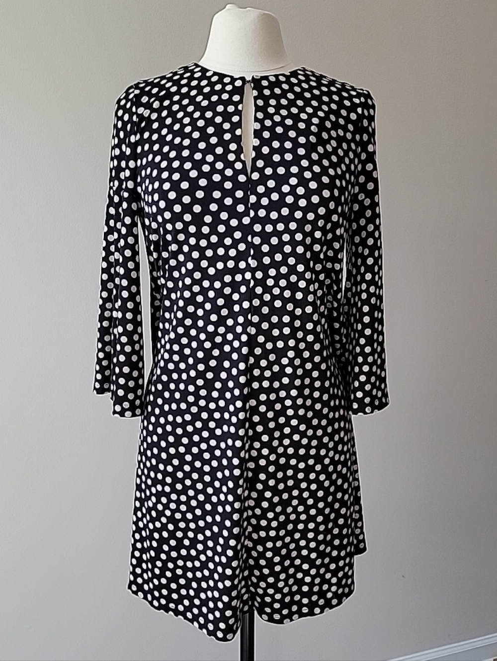 Black and White Polka Dot Shift Dress